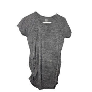 Athleta Gray Athletic Shirt Women’s Large Athletica Athleisure Ruched